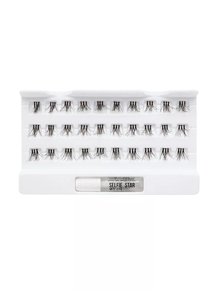 Selfie Star Накладные пучки Trio Lashes, длина короткая / Trio Lashes, short length SSTLS01, 30 шт
